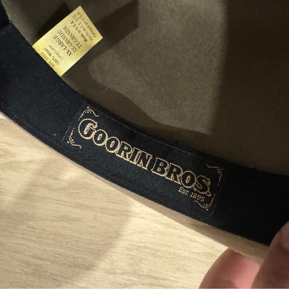 Goorin Bros Men’s XXL 100% Wool Beige Fedora hat - Picture 4 of 7